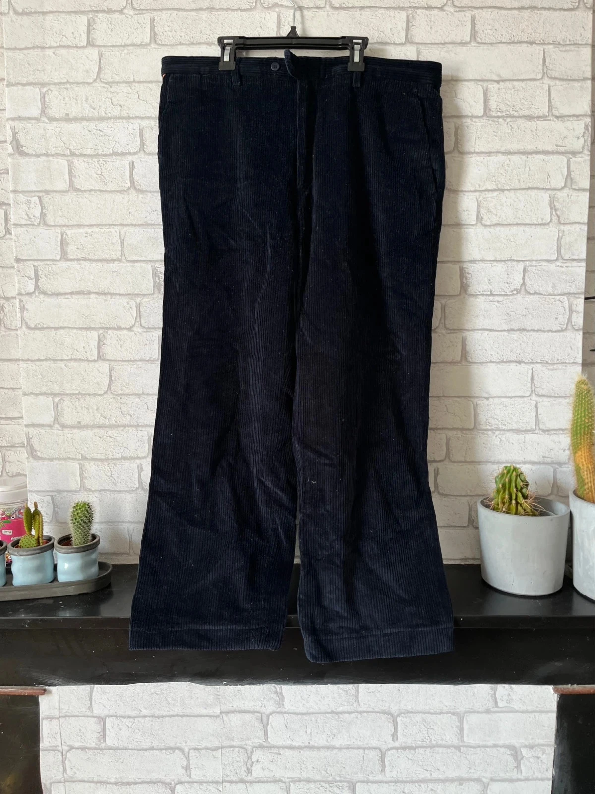 Pantalon en velours côtelé LMA – T48 – Bleu marine – Stretch – bon état